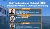 برگزاری کارگاه بین الملی با عنوان Self-Instructional Material (SIM) Design for open and Distance Learning به صورت مجازی